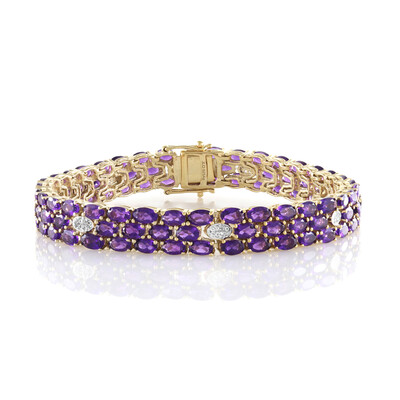 Zambian Amethyst Silver Bracelet