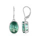 Green Fluorite Silver Earrings