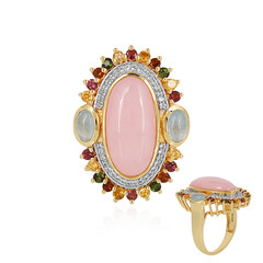 Pink Opal Silver Ring
