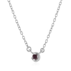 I2 Purple Diamond Silver Necklace