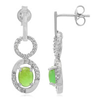 Imperial Chrysoprase Silver Earrings