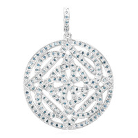 Fancy Diamond Silver Pendant
