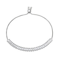 White Topaz Silver Bracelet