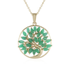 Socoto Emerald Silver Necklace