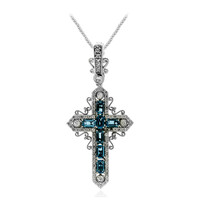 London Blue Topaz Silver Necklace (Dallas Prince Designs)
