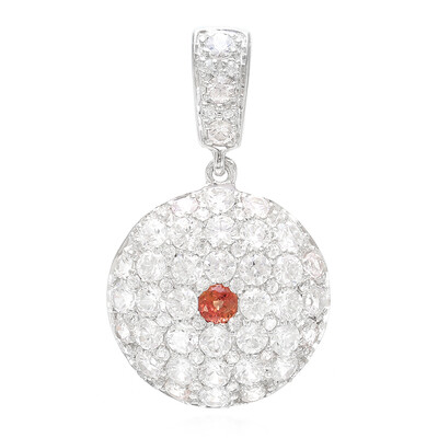 Sunset Ruby Silver Pendant
