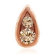 9K SI1 Argyle Rose De France Diamond Gold Pendant (Annette)