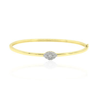 9K SI1 (G) Diamond Gold Bangle