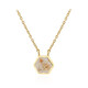 Peach Moonstone Silver Necklace