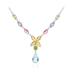 Sky Blue Topaz Silver Necklace