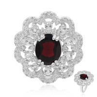 Indian Garnet Silver Ring