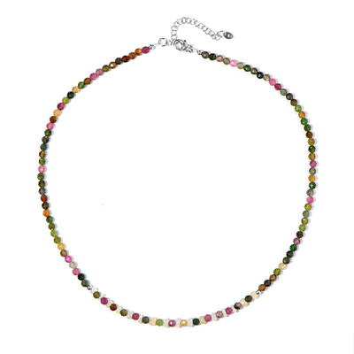 Fancy Tourmaline Silver Necklace