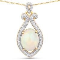 Welo Opal Silver Necklace