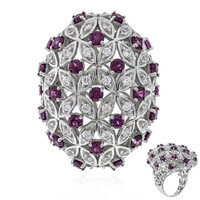 Rhodolite Silver Ring
