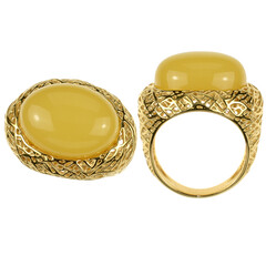 Baltic Amber Silver Ring