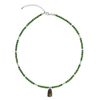 Ammolite Silver Necklace