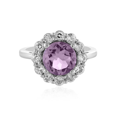 Rose de France Amethyst Silver Ring