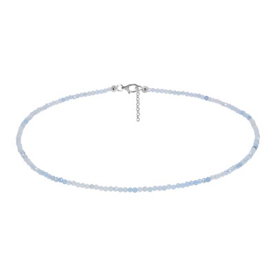 Aquamarine Silver Necklace