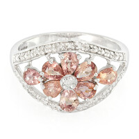 10K Unheated Padparadscha Sapphire Gold Ring