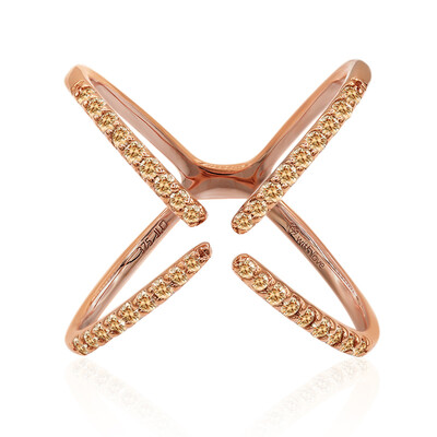 9K SI1 Argyle Rose De France Diamond Gold Ring (Annette)