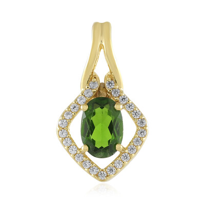 Russian Diopside Silver Pendant