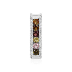 Fancy Tourmaline Silver Pendant