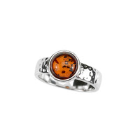 Baltic Amber Silver Ring
