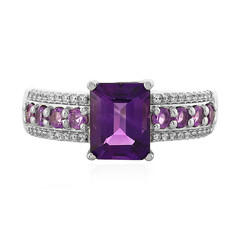 Bolivian Amethyst Silver Ring