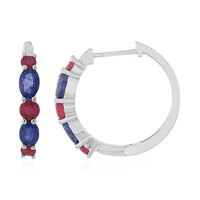 Madagascar Blue Sapphire Silver Earrings