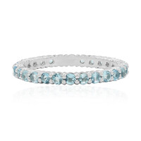 Swiss Blue Topaz Silver Ring