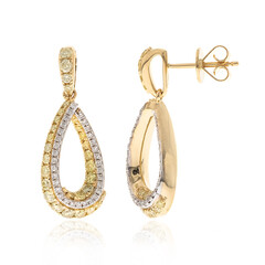 14K SI2 Yellow Diamond Gold Earrings (CIRARI)
