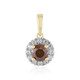 9K I2 Red Diamond Gold Pendant