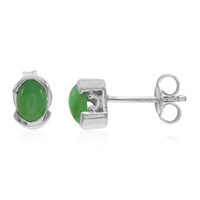 Imperial Chrysoprase Silver Earrings