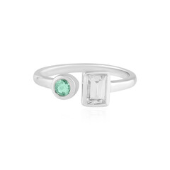 Colombian Emerald Silver Ring
