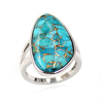 Blue Copper Turquoise Silver Ring (Faszination Türkis)