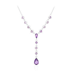 Zambian Amethyst Silver Necklace