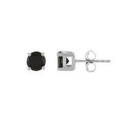 Black Onyx Silver Earrings