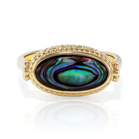 Abalone Shell Silver Ring