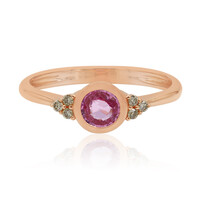 9K Pink Sapphire Gold Ring