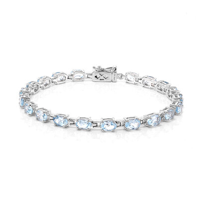 Sky Blue Topaz Silver Bracelet