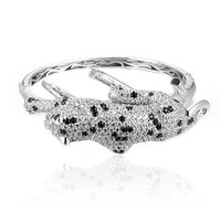Russian Diopside Silver Bangle (Dallas Prince Designs)