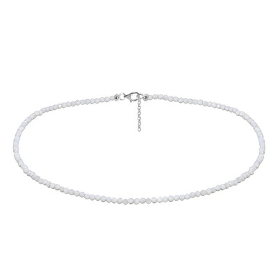 White Opal Silver Necklace