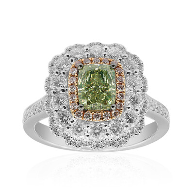 18K SI1 Green Diamond Gold Ring (CIRARI)