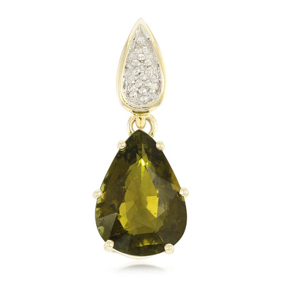 9K Cuprian Tourmaline Gold Pendant