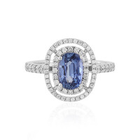 18K Ceylon Blue Sapphire Gold Ring