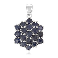Blue Sapphire Silver Pendant