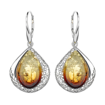 Sunrise Baltic Amber Silver Earrings (dagen)