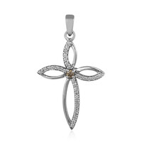 I2 Brown Diamond Silver Pendant