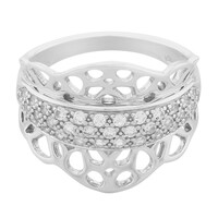 White Topaz Silver Ring