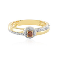 I3 Red Diamond Silver Ring